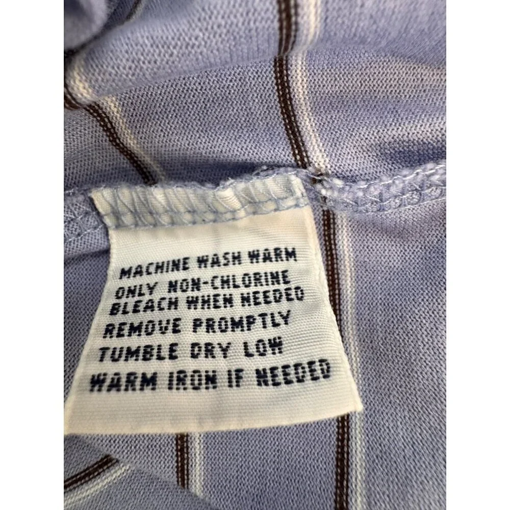 Polo Golf Ralph Lauren Men's Size  XL Classic Fit Striped Light Blue Polo Shirt
